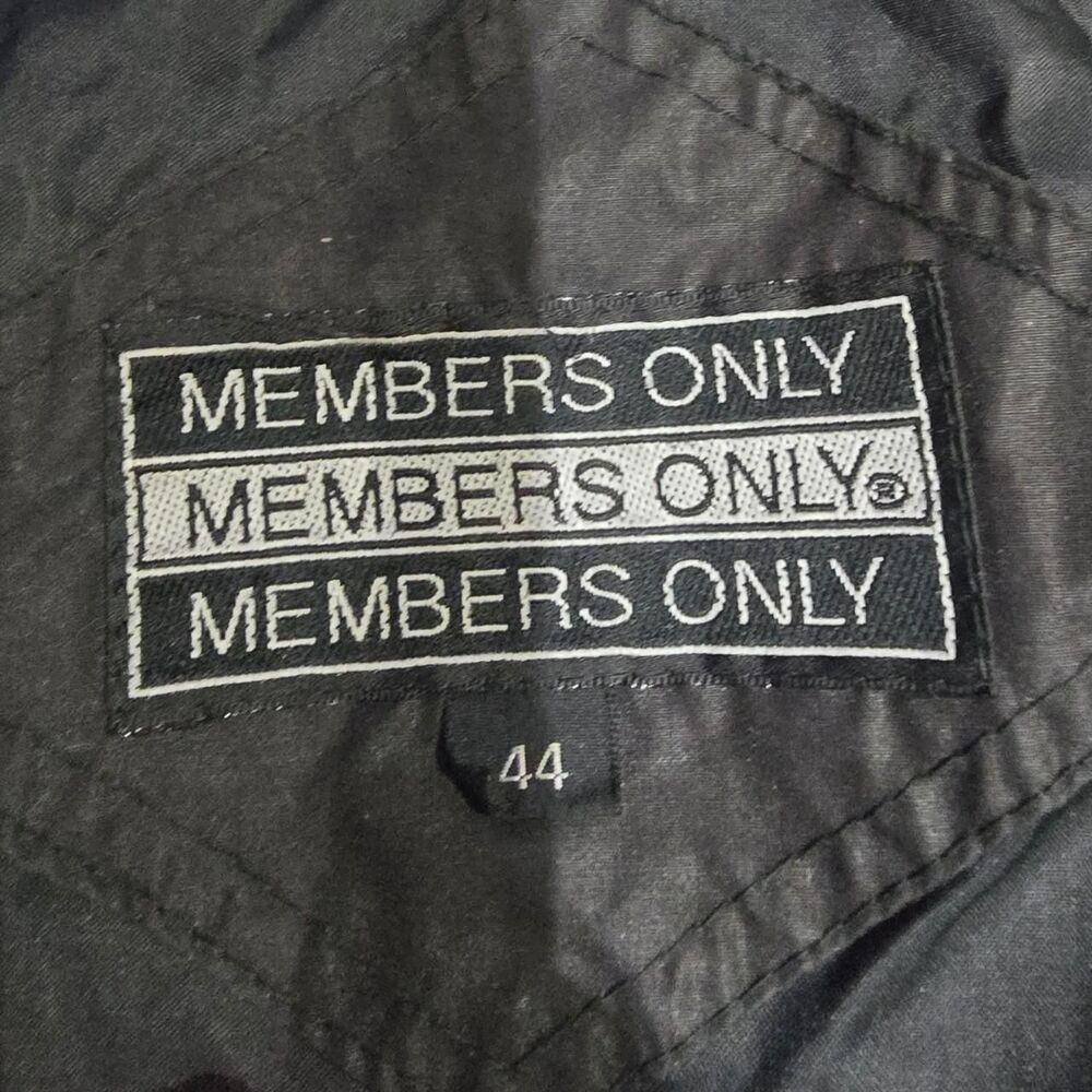 Vintage 80s Members Only black bomber jacket Men's size 44